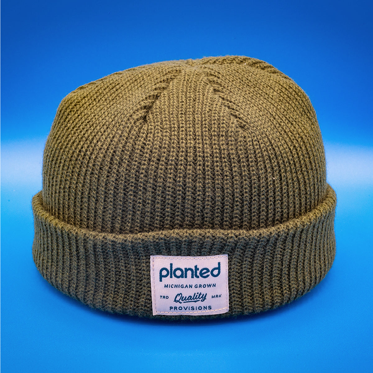 Beanie - Knit Cuff Green