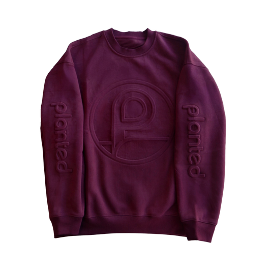 Wear-Planted's Maroon 3D Crewneck