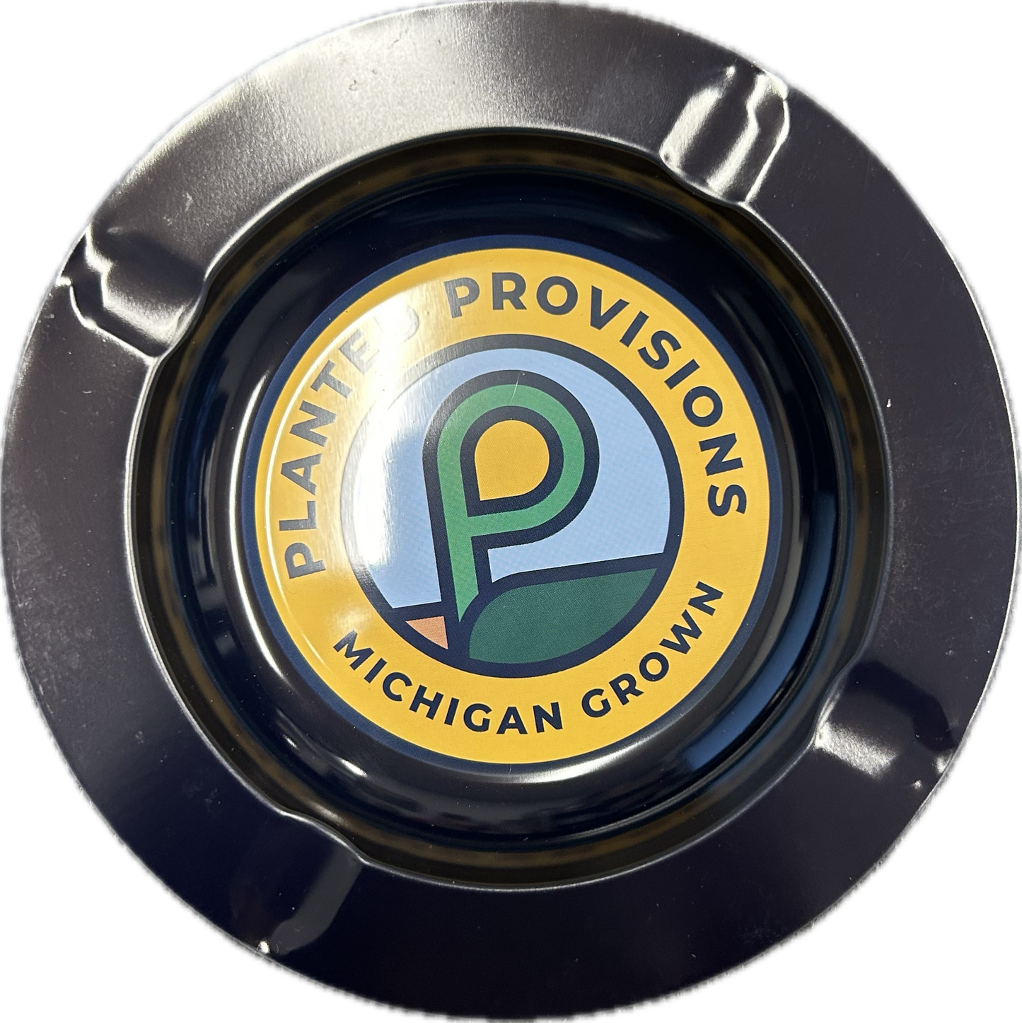 Black Planted "P" Coin Ash Tray