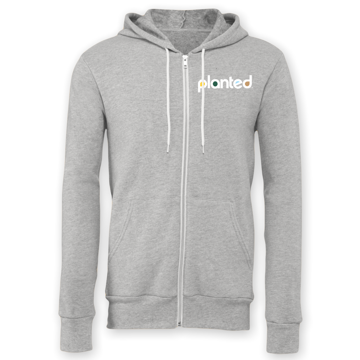Zip Hoodie - Grey Wordmark