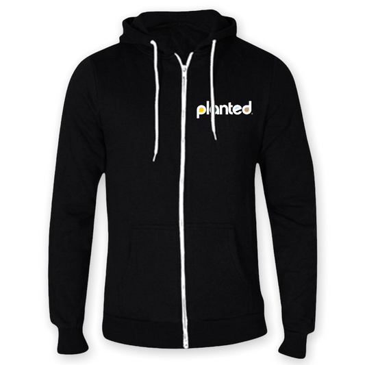 Zip Hoodie - Black Wordmark