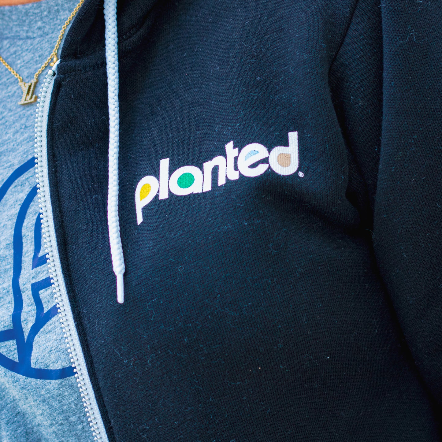 Zip Hoodie - Black Wordmark