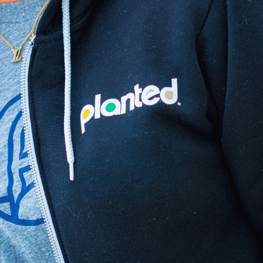 Zip Hoodie - Black Wordmark