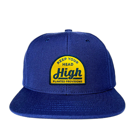 Snapback Hat - Blue Head High Patch