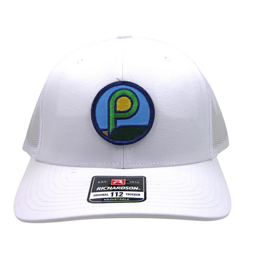 Cap - White P Coin Patch