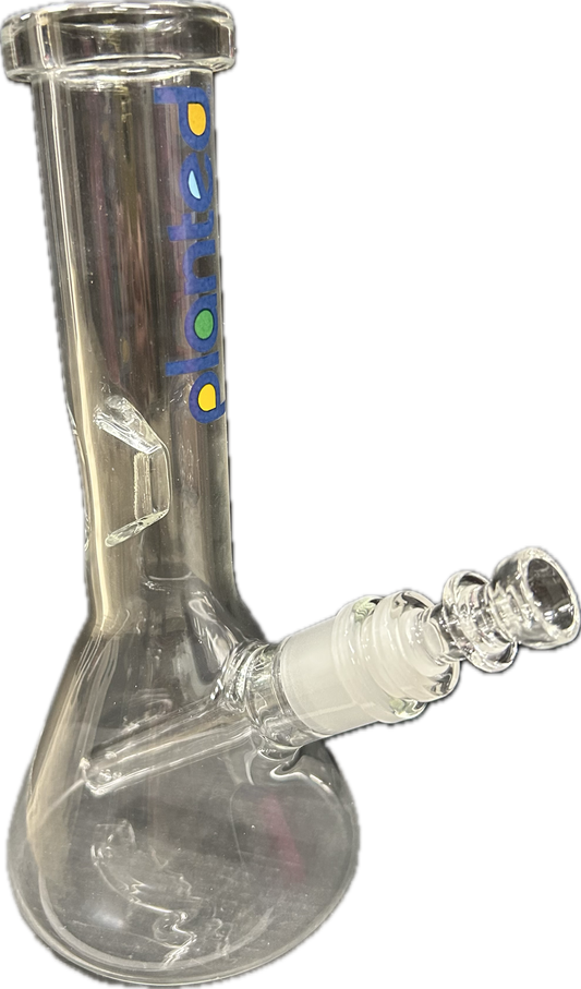 Planted Wordmark Glass Beaker Bong | 8.5 Inch
