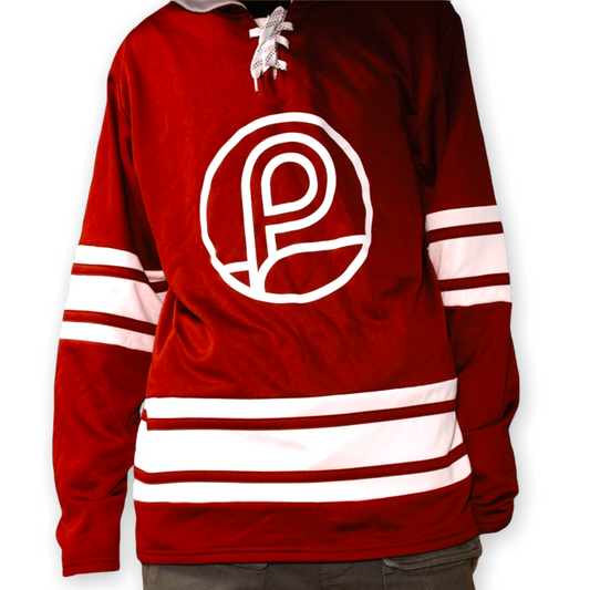 Hockey Sweater - Coin Logo Red Hoodie