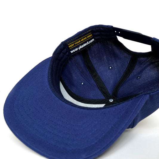 Snapback Hat - Blue Head High Patch