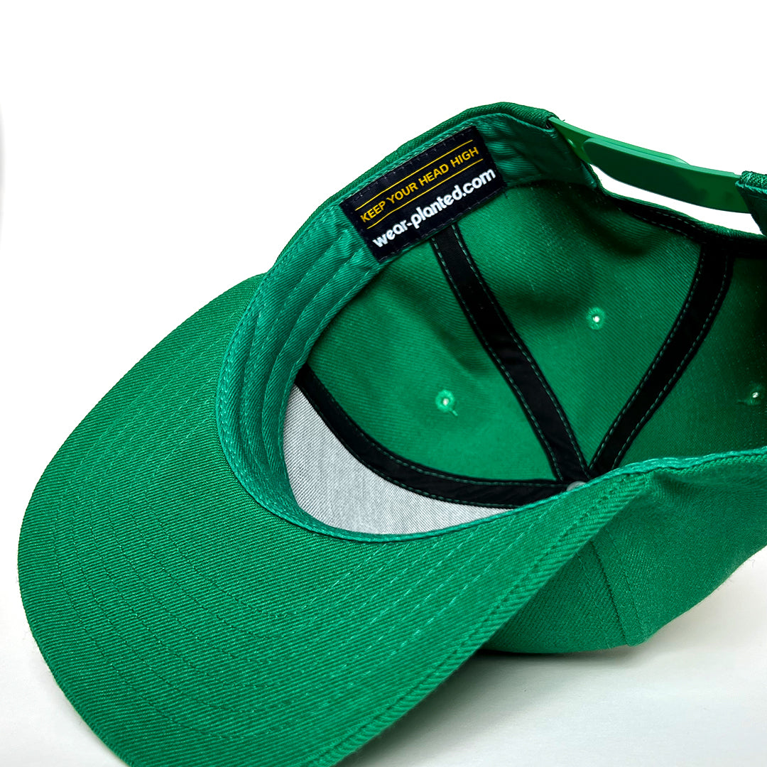 Snapback Hat - Green Quality Patch