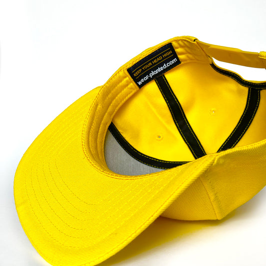 Snapback Hat - Yellow Coin P Patch