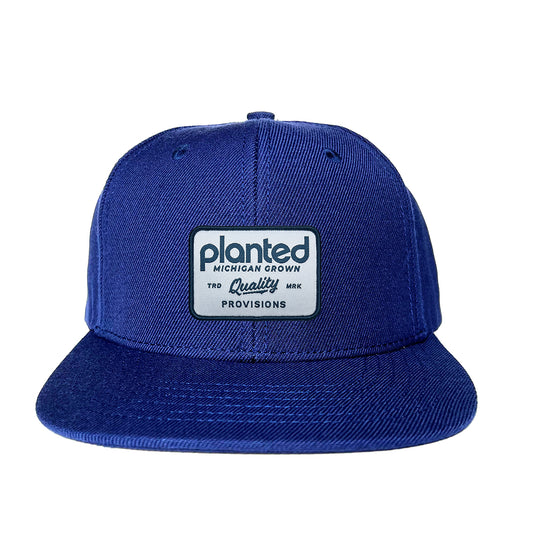 Snapback Hat - Blue Quality Patch