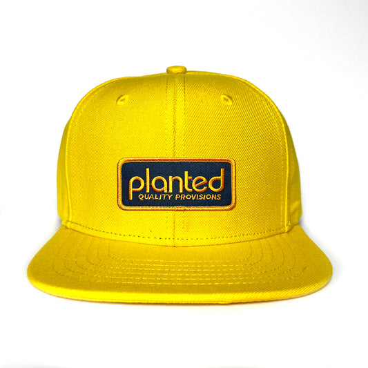 Snapback Hat - Yellow Quality Patch